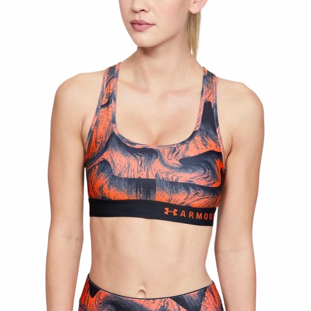 UNDER ARMOUR Mid Crossback Printed Sports Bra |XL